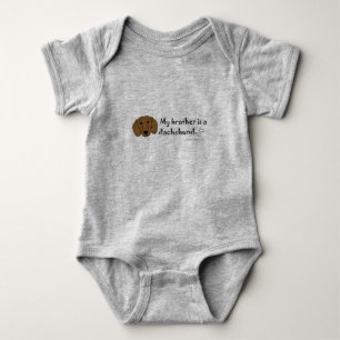 dachshund baby bodysuit