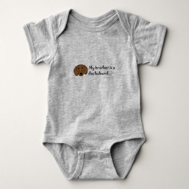 dachshund baby bodysuit (Front)