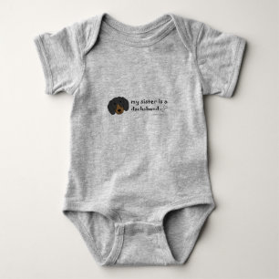 dachshund baby bodysuit