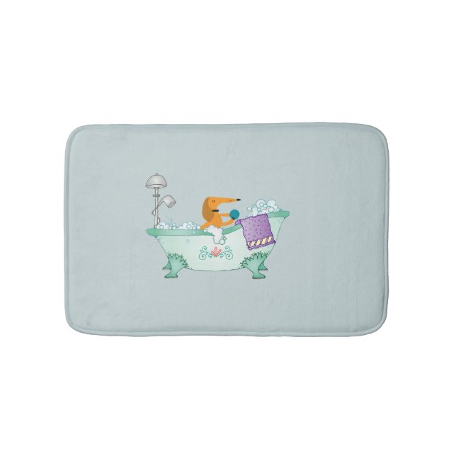 Dachshund Bath Mat Wiener Dog Bathroom Rug (Front)
