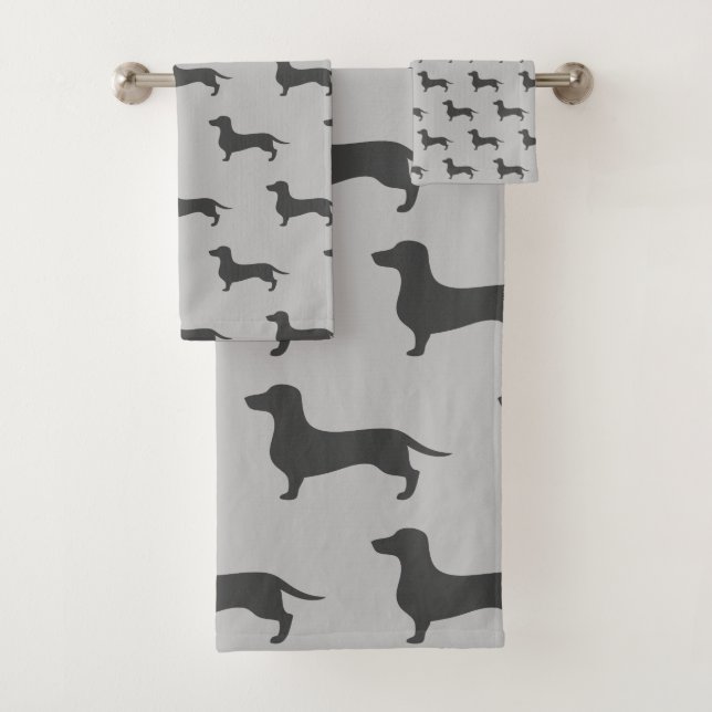 Dachshund Bathroom Décor Towel Set (Insitu)