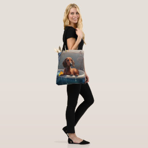 Dachshund Bathtime Fun Tote Bag