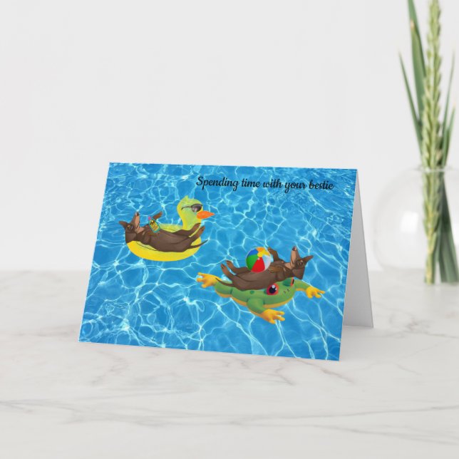 Dachshund Best Friend Greeting Card (Front)