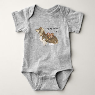dachshund big brother baby bodysuit