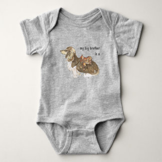 dachshund big brother baby bodysuit