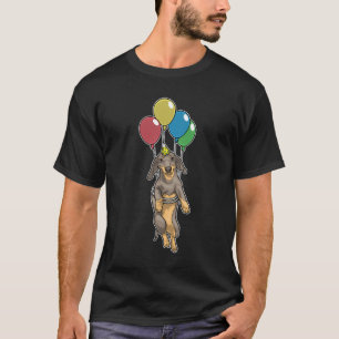 Dachshund Birthday Ballons T-Shirt