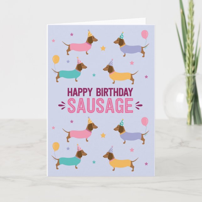 Dachshund Birthday Card (Front)
