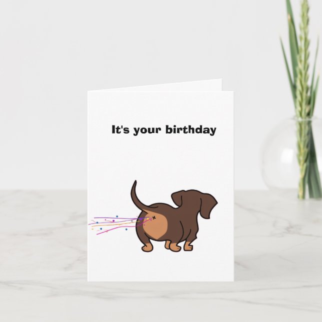 Dachshund Birthday Card (Front)