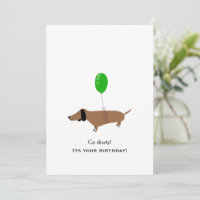 Dachshund Birthday Card Pet Parents Dog Lovers