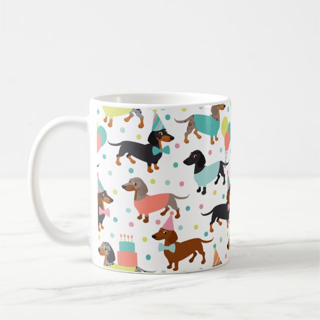 Dachshund Birthday Coffee Mug (Left)