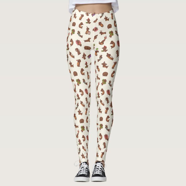 Dachshund Birthday Leggings (Front)