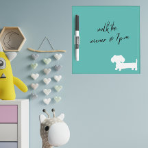Dachshund Blue Dry Erase Board Locker Size