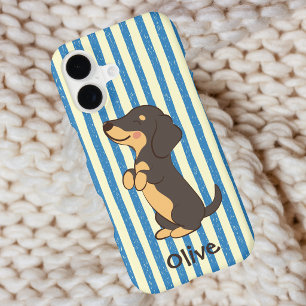 Dachshund Blue Stripe Name Design