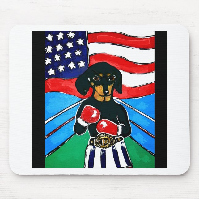 Dachshund Boxer Mouse Mat (Front)