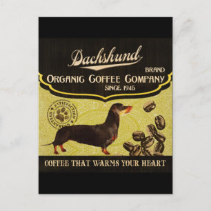 Dachshund Brand – Organic Coffee Company Postcard