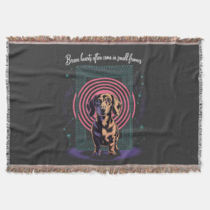 Dachshund Brave Hearts Often Come In Small Frames Throw Blanket