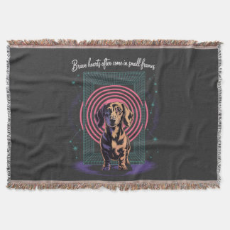Dachshund Brave Hearts Often Come In Small Frames Throw Blanket