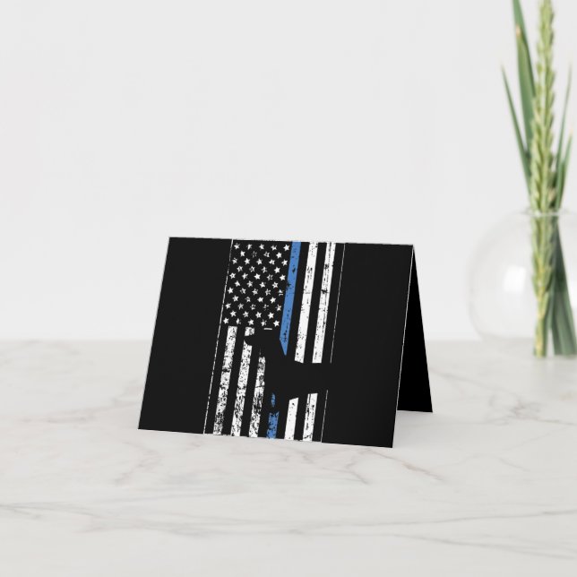 Dachshund Breed Dog America Flag Patriot Gift Thank You Card (Front)