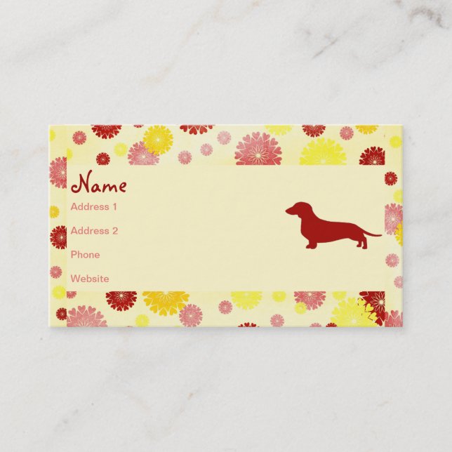 Dachshund Breeder Business Card (Front)