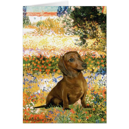 Dachshund (brown1) - Garden Fiorito Card