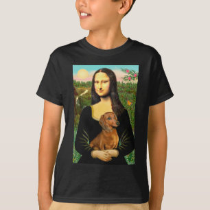 Dachshund (brown1) - Mona Lisa T-Shirt
