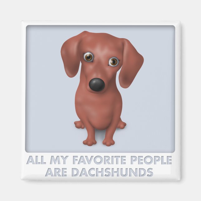 Dachshund (Brown) Favourite Magnet (Front)