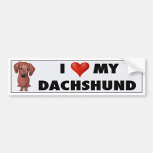 Dachshund (Brown) Love Sticker