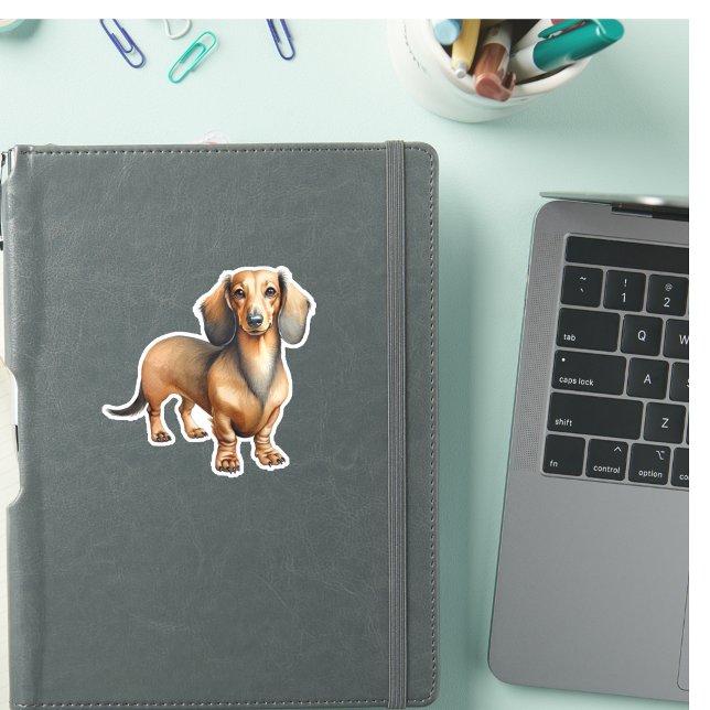 Dachshund Brown Pet  (Elegant Dachshund Sticker)