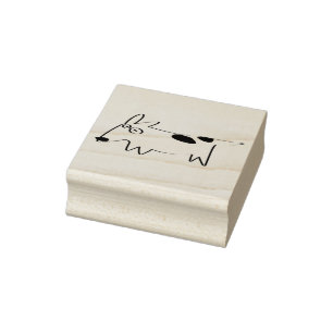Dachshund Bull Terrier Doodle Rubber Stamp