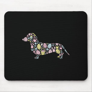 Dachshund Bunny Easter Egg Easter Day Womens Mens Mouse Mat