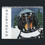 Dachshund  Calendar<br><div class="desc">This Dachshund Painting Collection would make the perfect gift for any occasion.</div>
