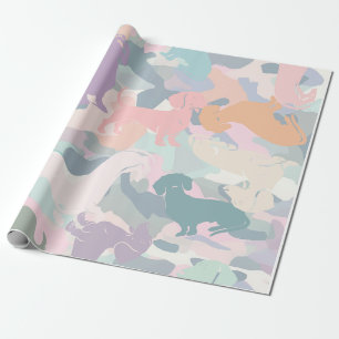 Dachshund Camo Wrapping Paper