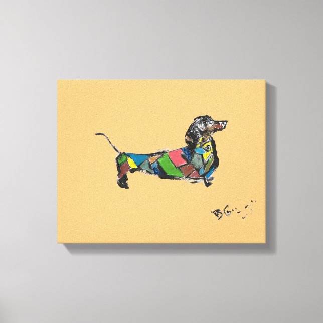 Dachshund Canvas in Many Different Sizes Print (Front)