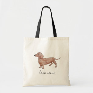 Dachshund canvas tote bag