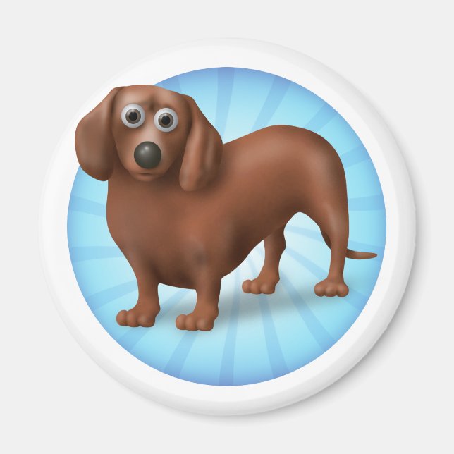 Dachshund Cartoon Magnet (Front)