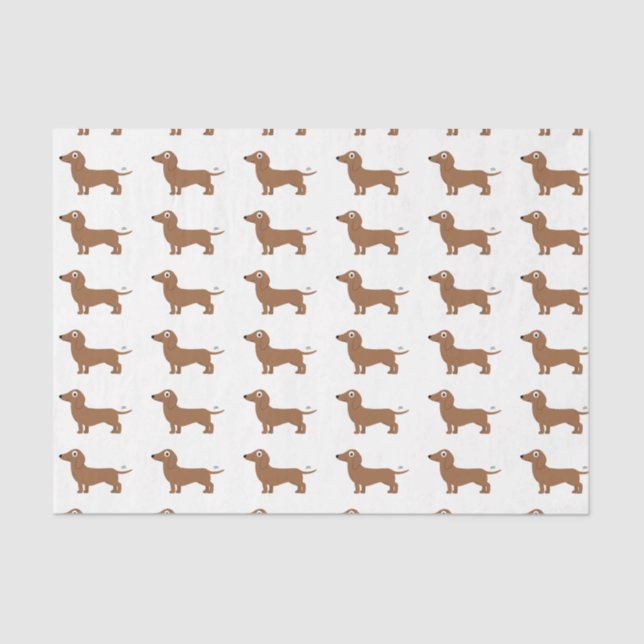 Dachshund Cartoon Tissue Paper (Front)