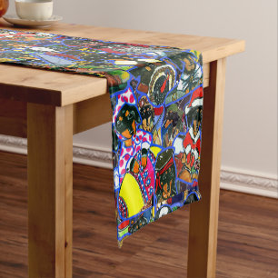 Dachshund Cartoons Short Table Runner