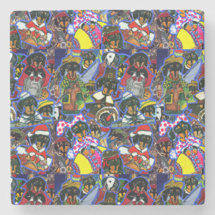  Dachshund  Cartoons Stone Coaster