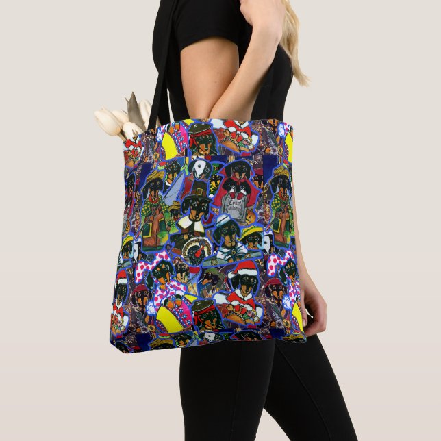  Dachshund  Cartoons Tote Bag (Close Up)