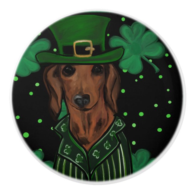 DACHSHUND             CERAMIC KNOB (Front)