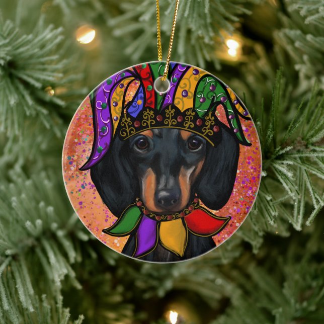 DACHSHUND              CERAMIC TREE DECORATION (Tree)