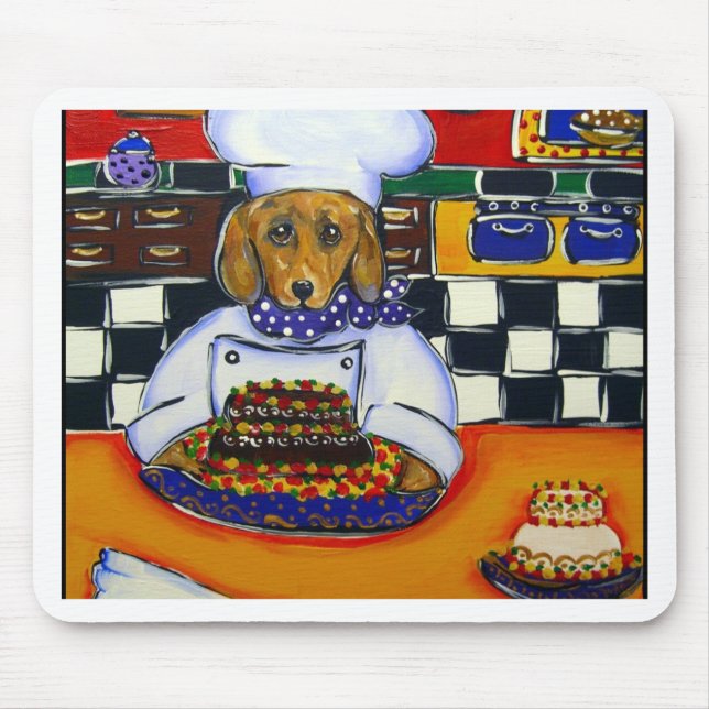 Dachshund Chef Mouse Mat (Front)