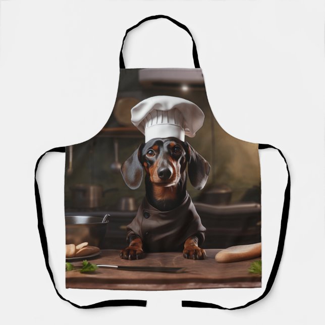 Dachshund Chef Weiner Dog Apron (Front)