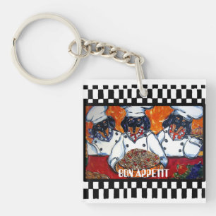 Dachshund Chefs Key Ring