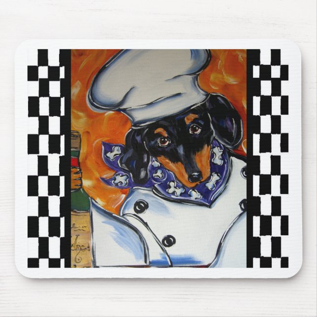 Dachshund Chefs Mouse Mat (Front)