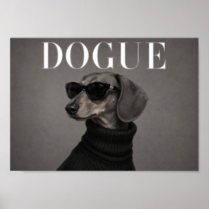 Dachshund Chic Fashion Dog Art Print