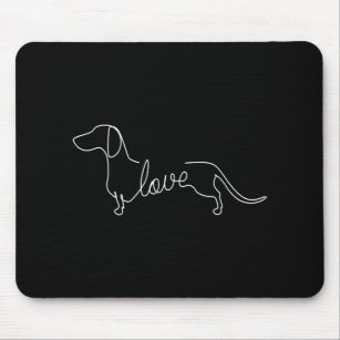 Dachshund Chiweenie Wiener Dog Love Art Sketch Mouse Mat