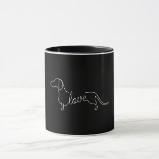 Dachshund Chiweenie Wiener Dog Love Art Sketch Mug