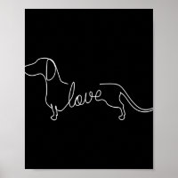 Dachshund Chiweenie Wiener Dog Love Art Sketch