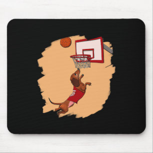 Dachshund Chiweenie Wiener Dog Playing Basketball  Mouse Mat